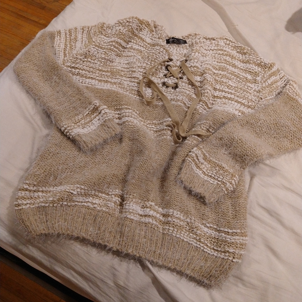 Gorgeous Oversized Sweater with Tie Front